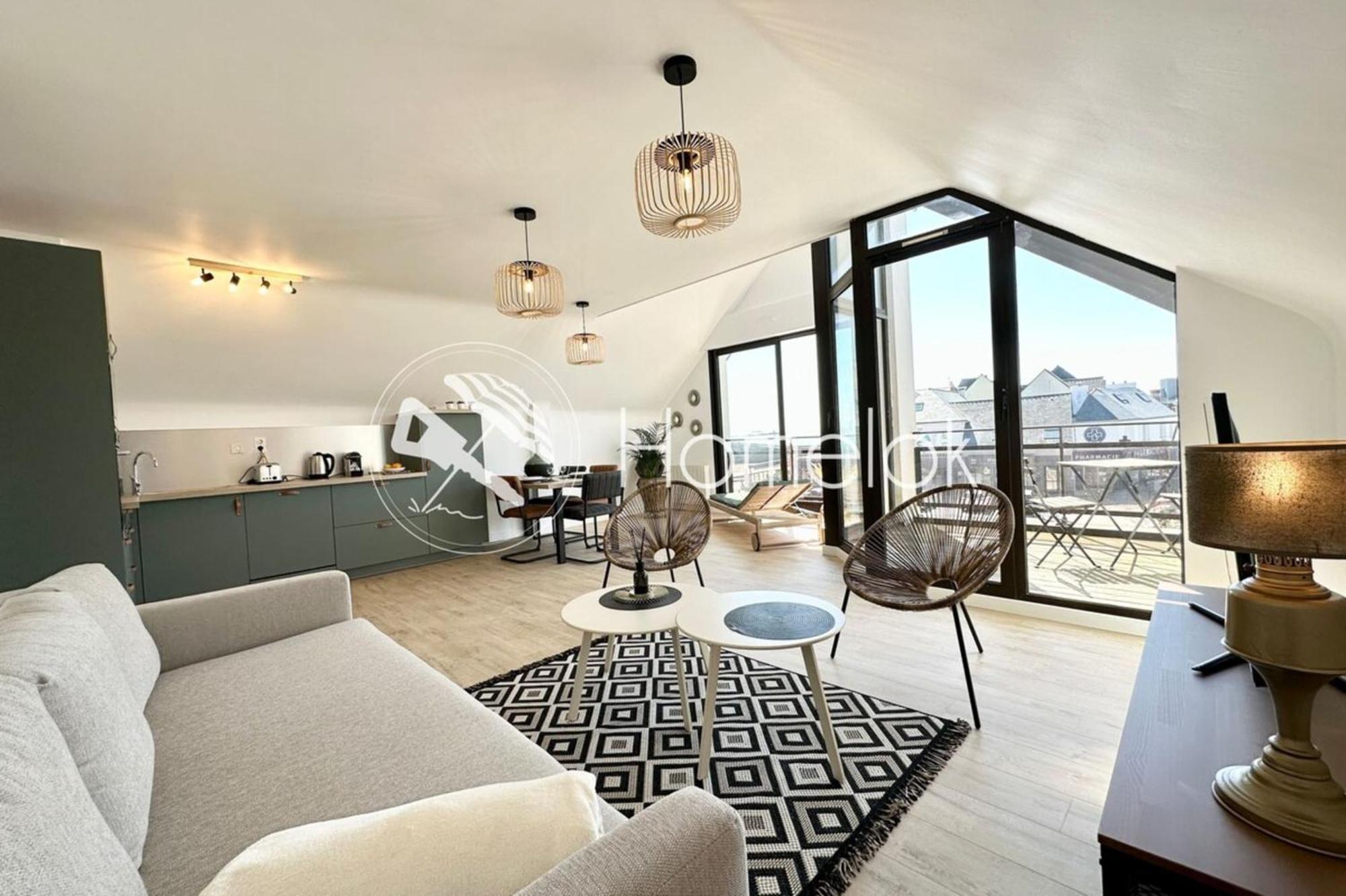 T2 Neuf Top Cocooning Terrasse - Face A La Mer Ploemeur Exterior photo