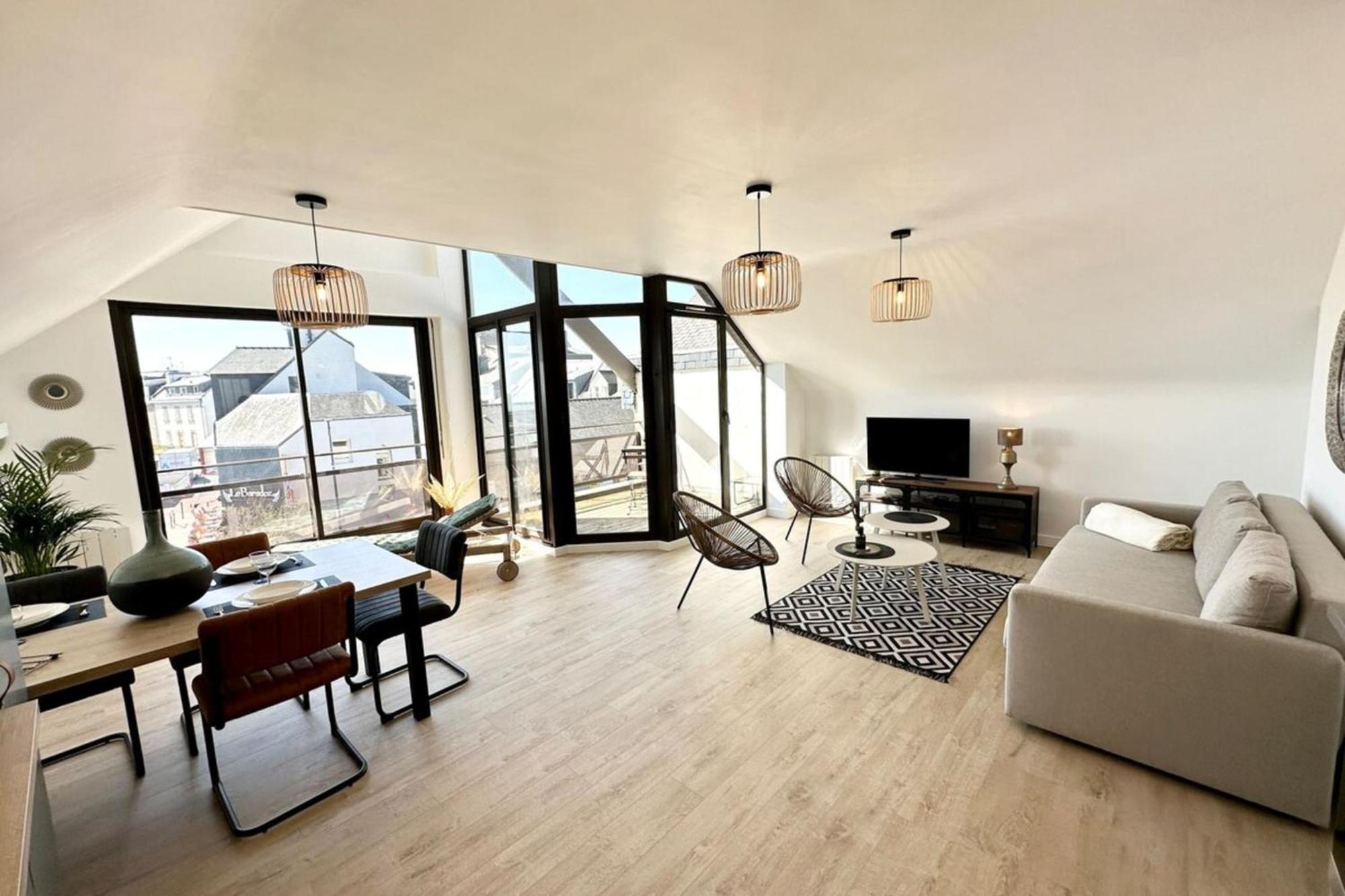 T2 Neuf Top Cocooning Terrasse - Face A La Mer Ploemeur Exterior photo